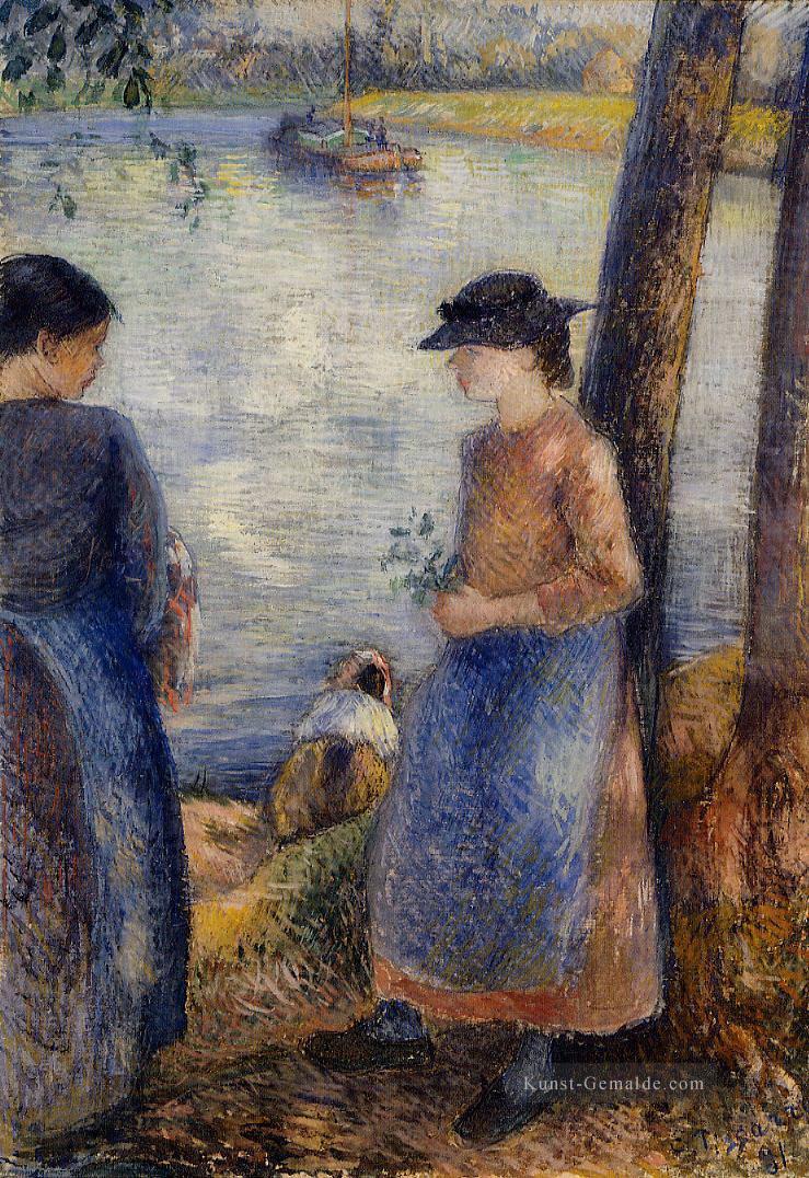 durch das Wasser 1881 Camille Pissarro Ölgemälde